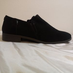 Toms Womens Shaye Low Black Suede Loafers Bo